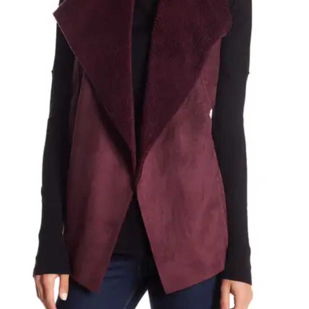 Faux Shearling and Faux Suede XL Burgandy Vest. EUC! Nordstrom Rack - Picture 13 of 13